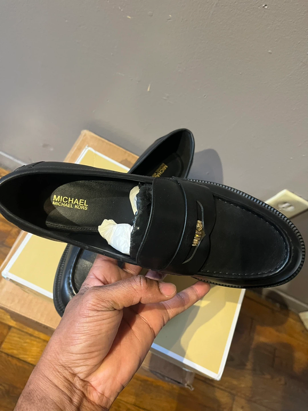 Michael Kors Eden Black Leather Loafers - photo 3