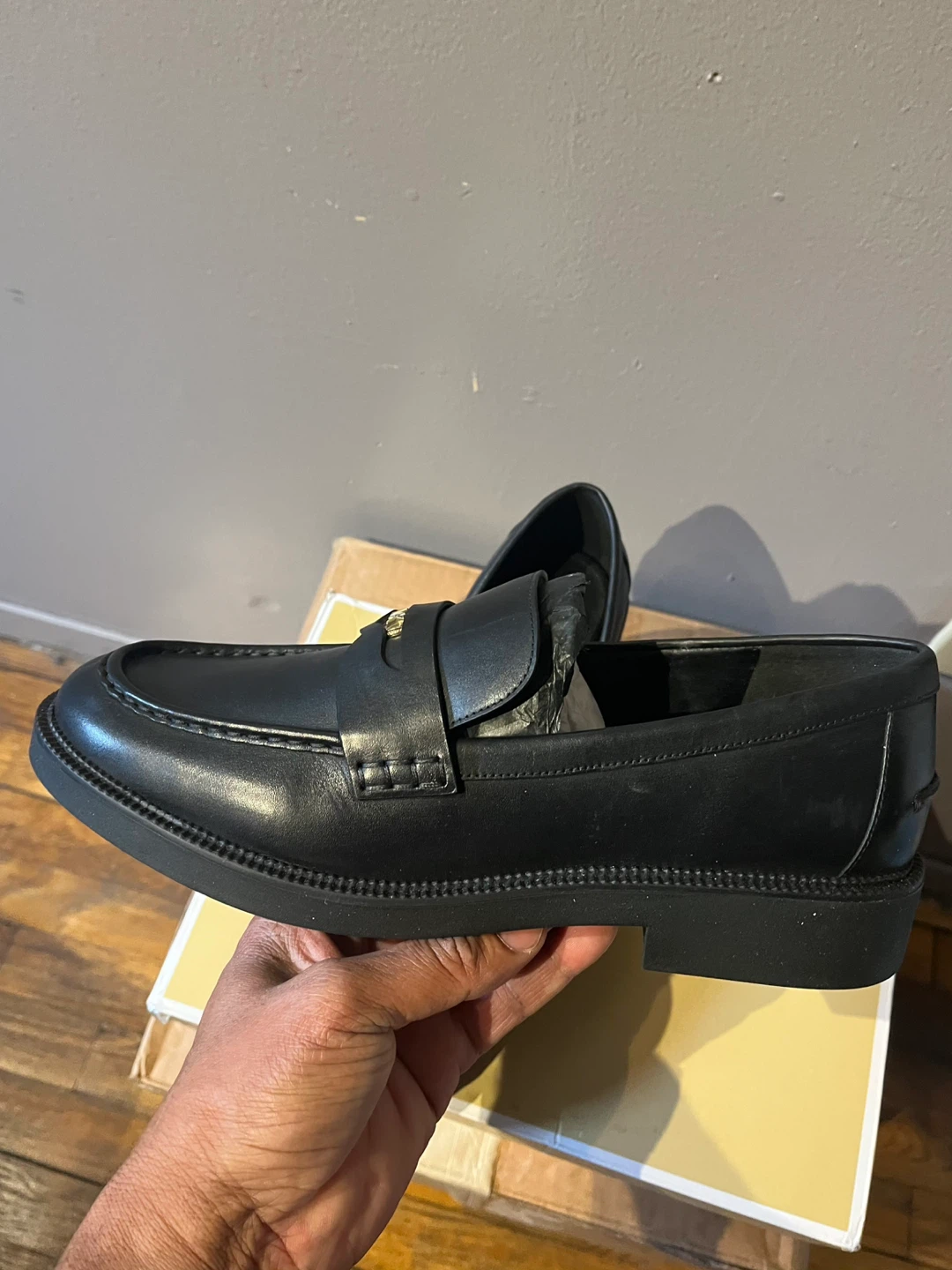 Michael Kors Eden Black Leather Loafers - photo 2
