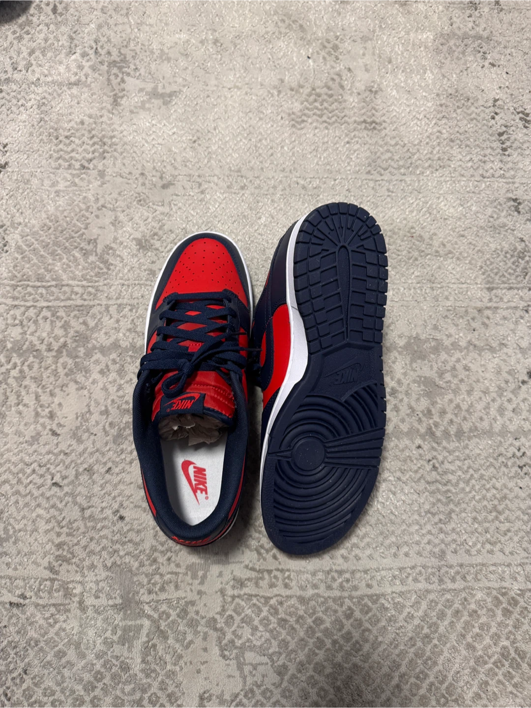 Nike Dunk Low Red Navy Sneakers Mens Size 12 - photo 2