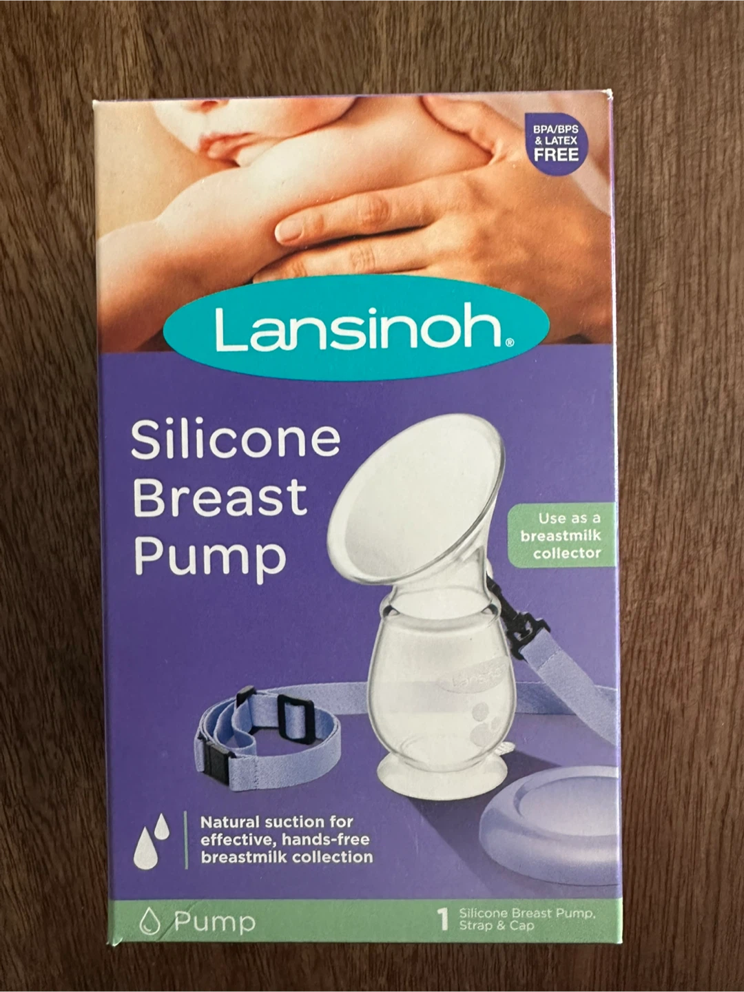 🧡Lansinoh Silicone Breast Pump with Strap & Cap