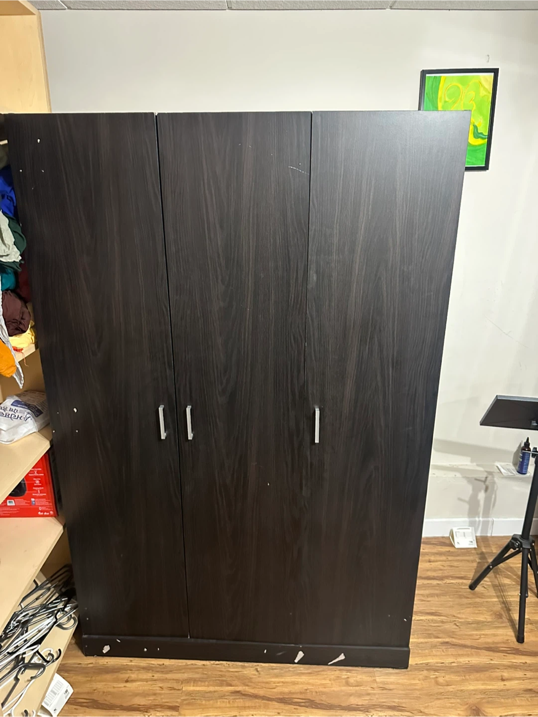 Dark Wood 3-Door Wardrobe - photo 2
