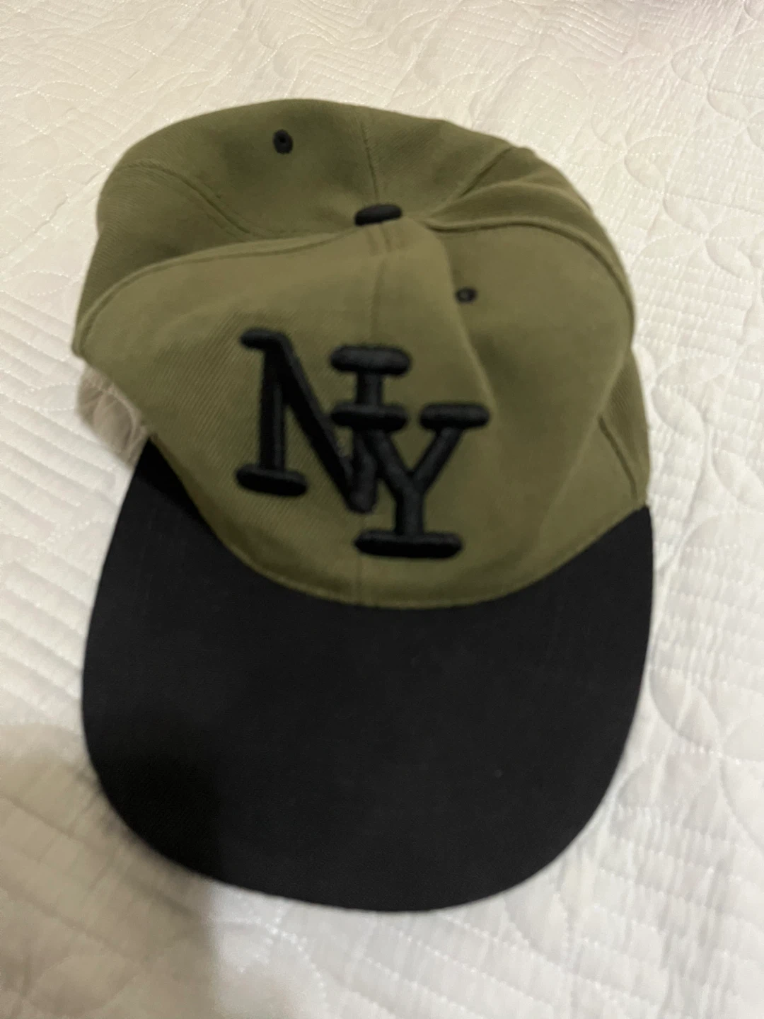 NY Baseball Cap - Green/Black, Size 20"/57cm