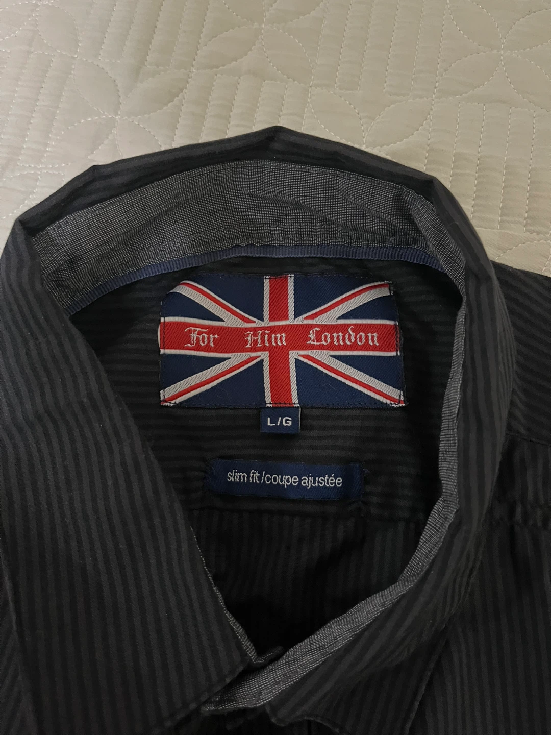 For Him London Slim Fit Striped Dress Shirt L/G - photo 2