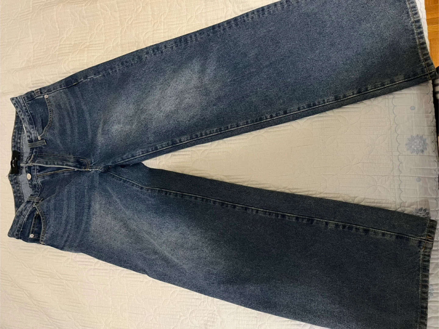 Blue Wide Leg Jeans