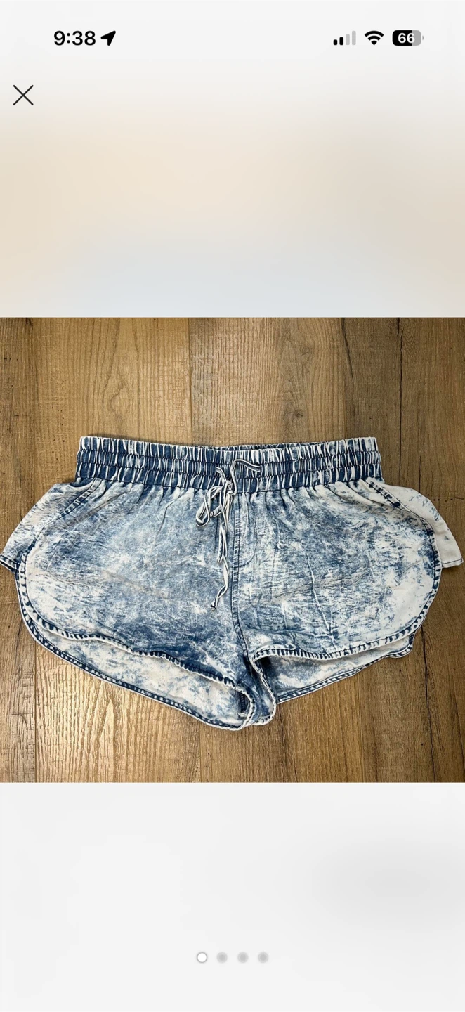 Women's Acid Wash Dolphin Shorts - photo 2