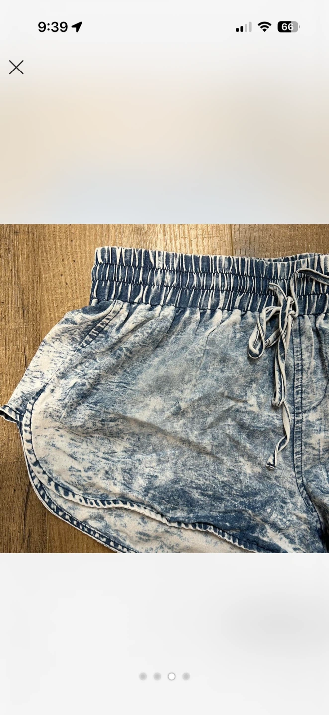 Women's Acid Wash Dolphin Shorts - photo 3