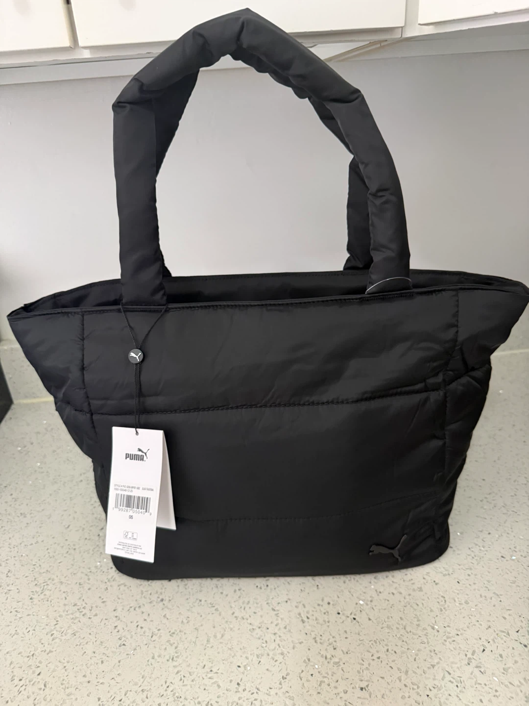 Puma Black Padded Tote Bag