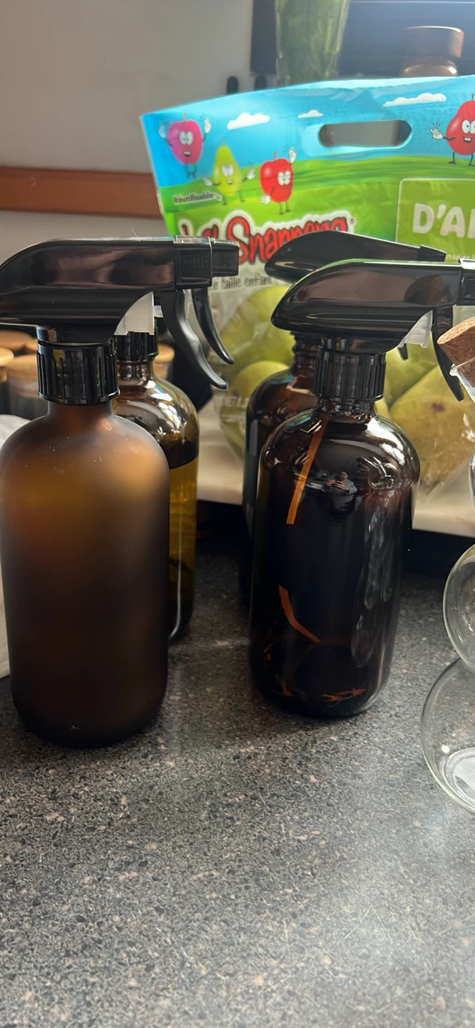 Amber Glass Spray Bottles - Set of 4 🧡