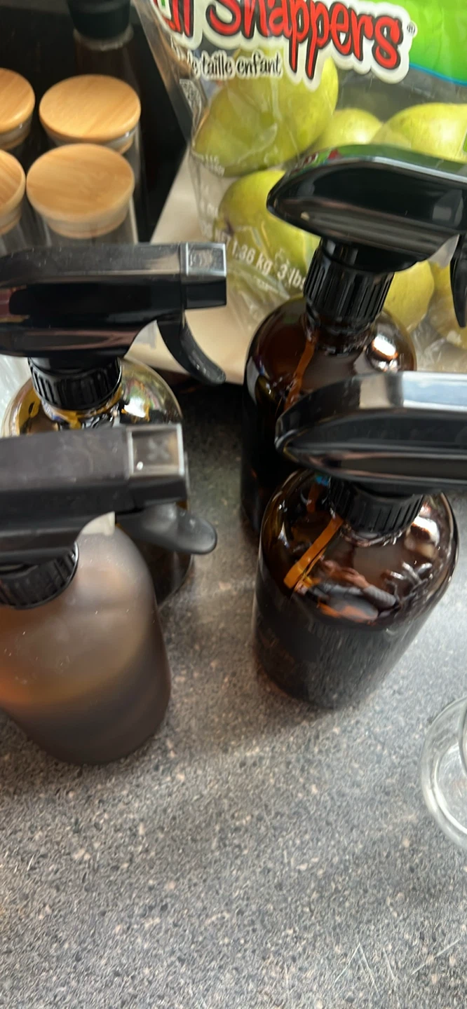 Amber Glass Spray Bottles - Set of 4 🧡 - photo 2