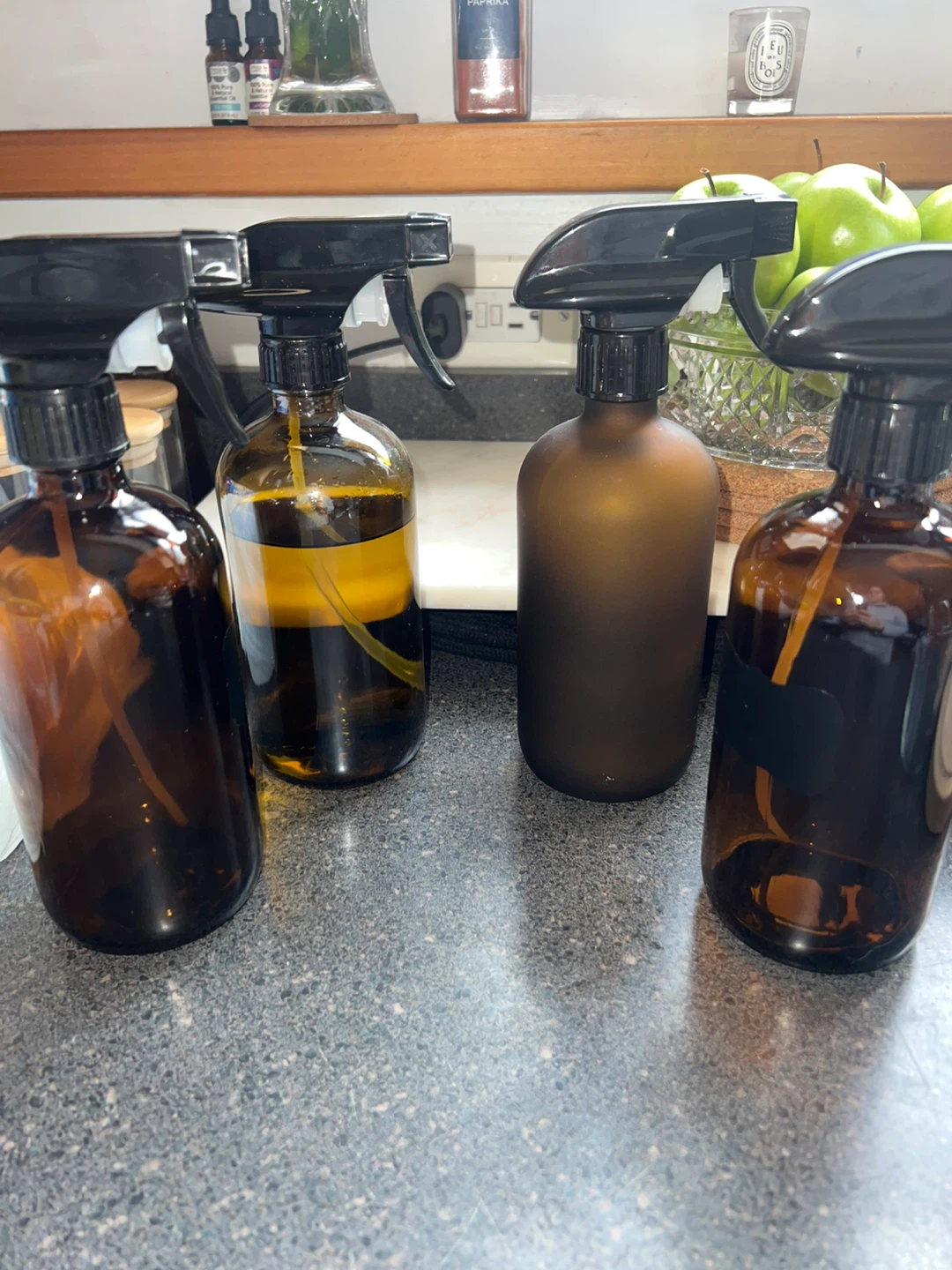 Amber Glass Spray Bottles - Set of 4 🧡 - photo 5