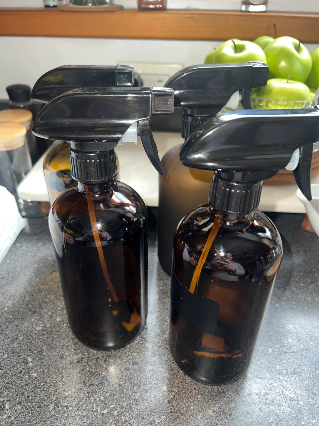 Amber Glass Spray Bottles - Set of 4 🧡 - photo 3