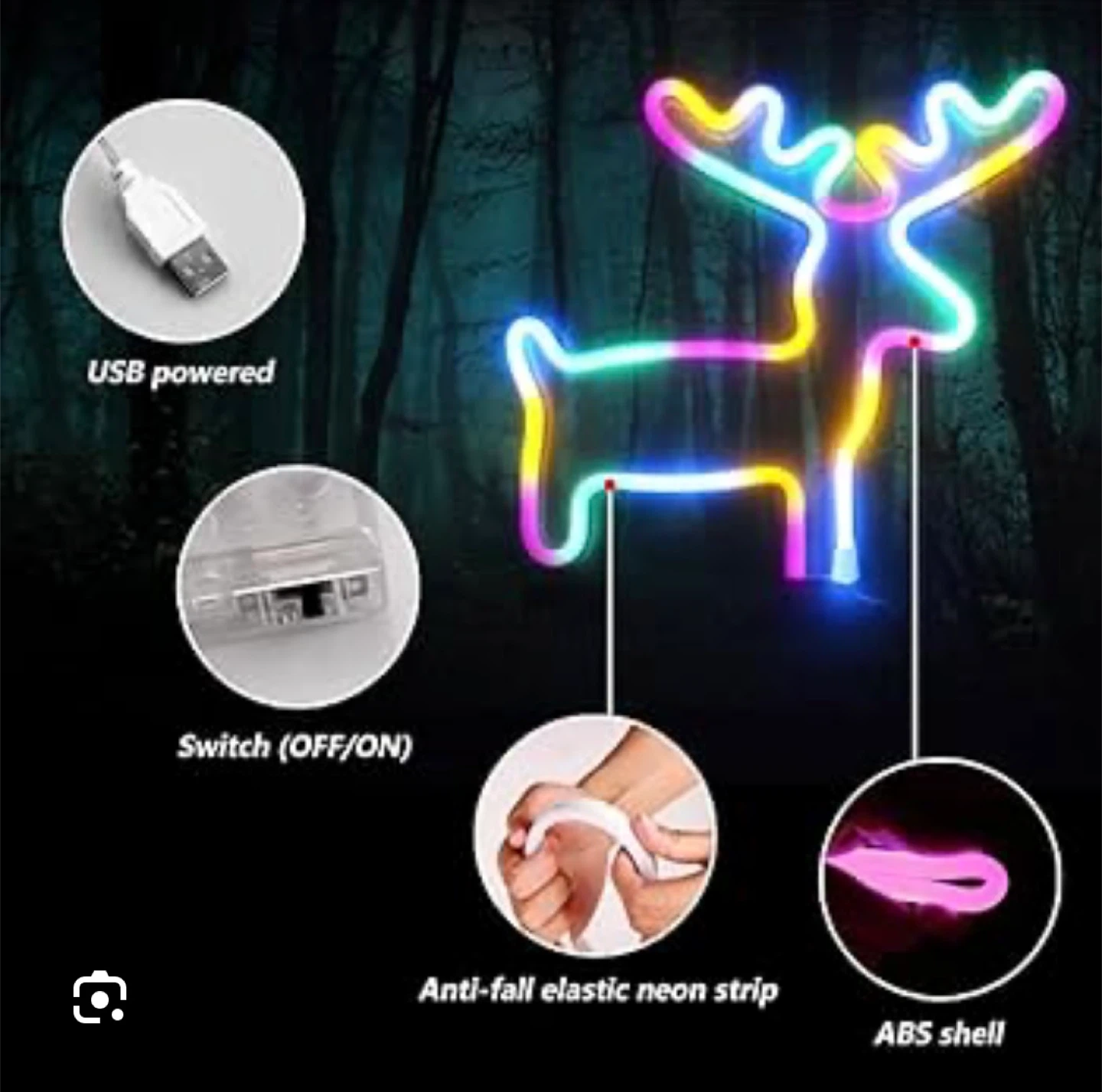 Neon Reindeer Light Decoration - photo 5