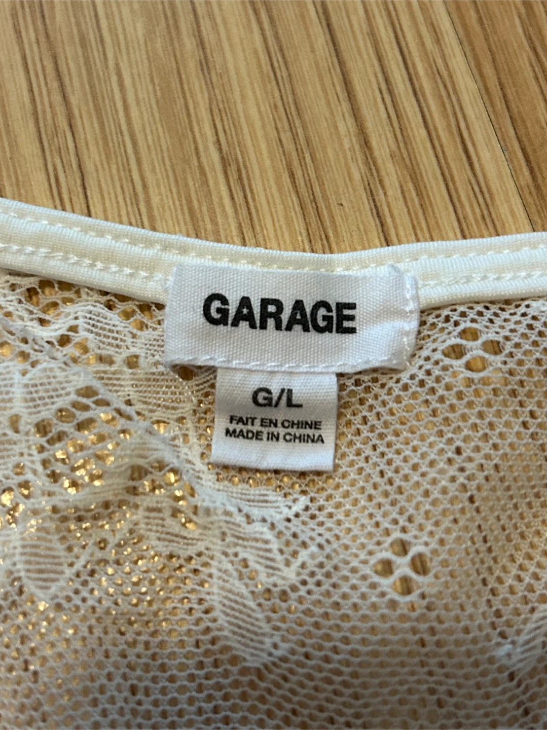 Garage White Lace Top Size G/L - photo 2