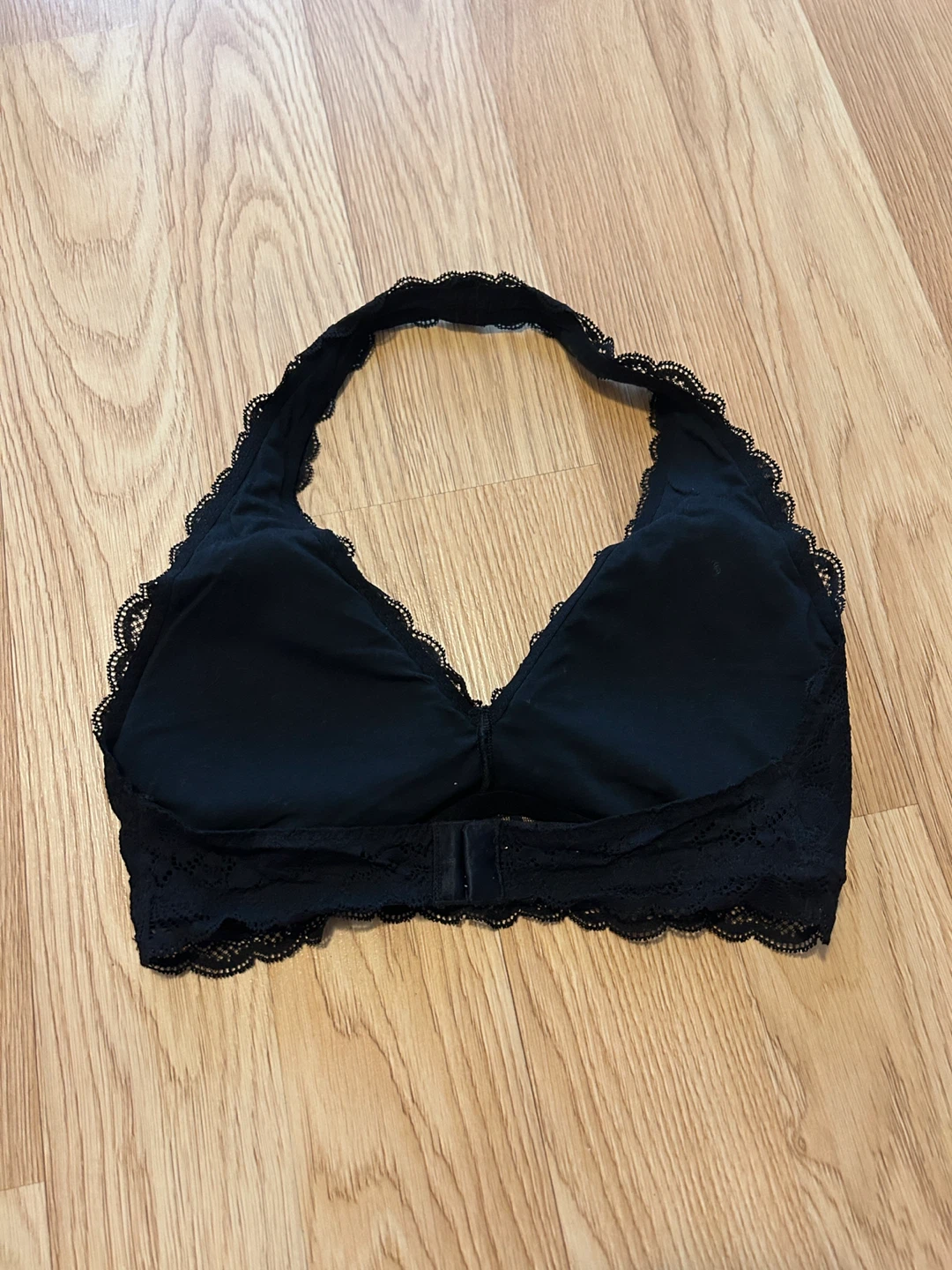 Black Lace Halter Bralette - photo 2