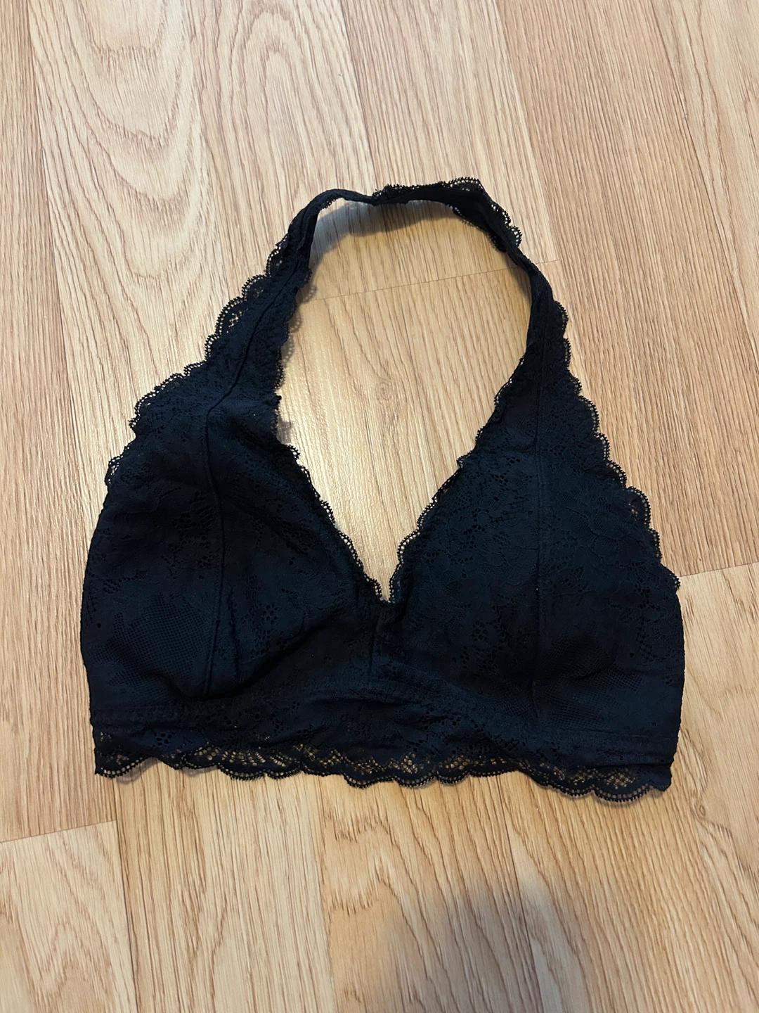 Black Lace Halter Bralette
