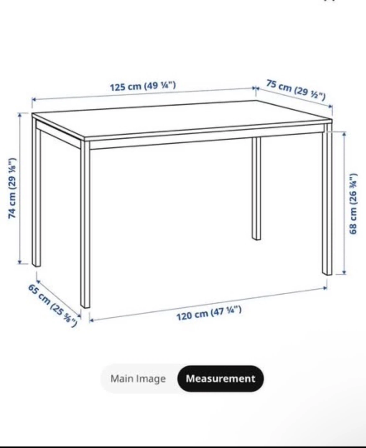 IKEA Melltorp Table - White, 125x75 cm 🧡 - photo 2