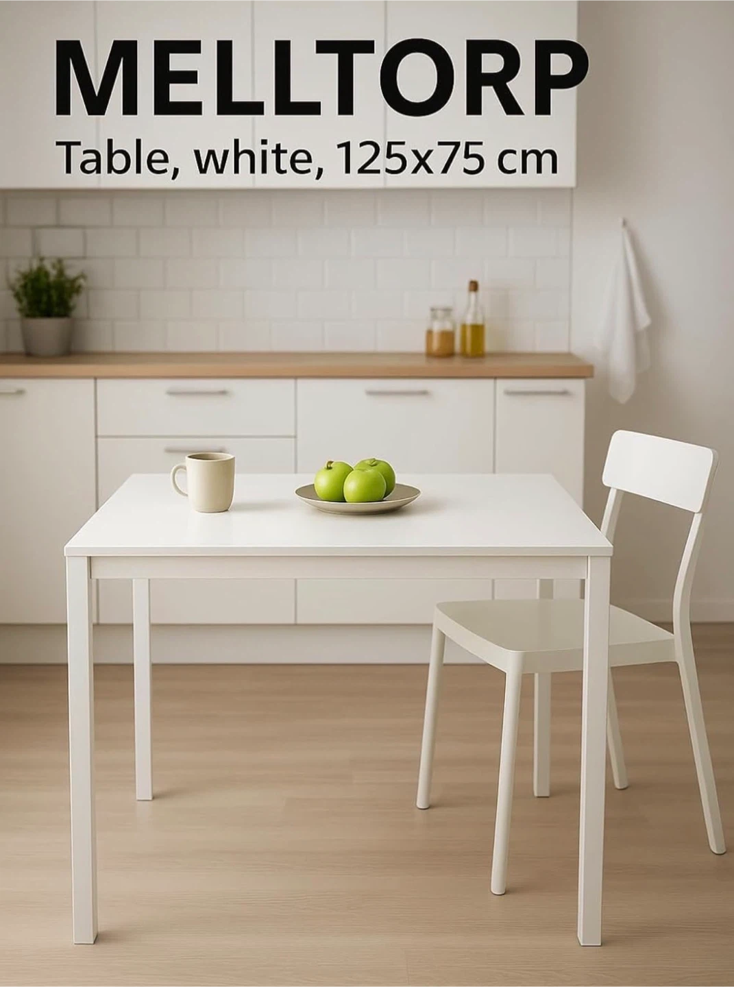 IKEA Melltorp Table - White, 125x75 cm 🧡 - photo 4