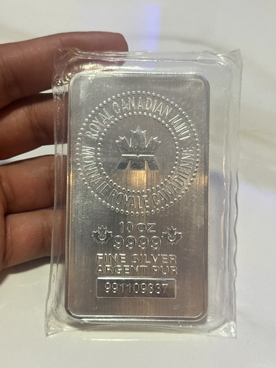 Royal Canadian Mint 10 oz Fine Silver Bar