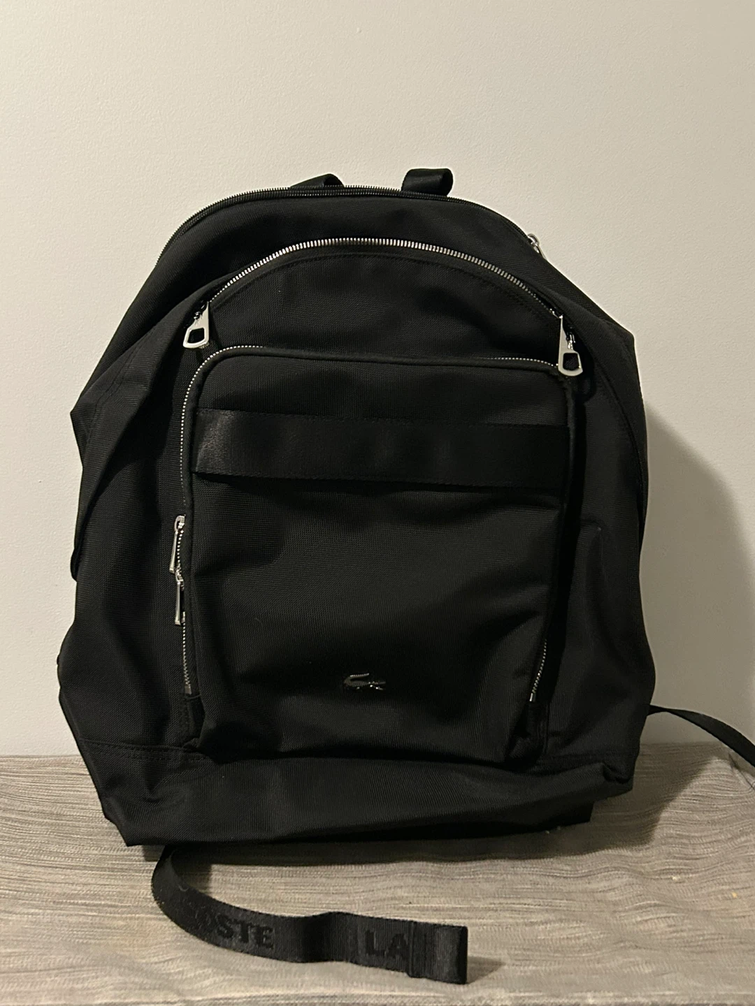 Black Lacoste Backpack