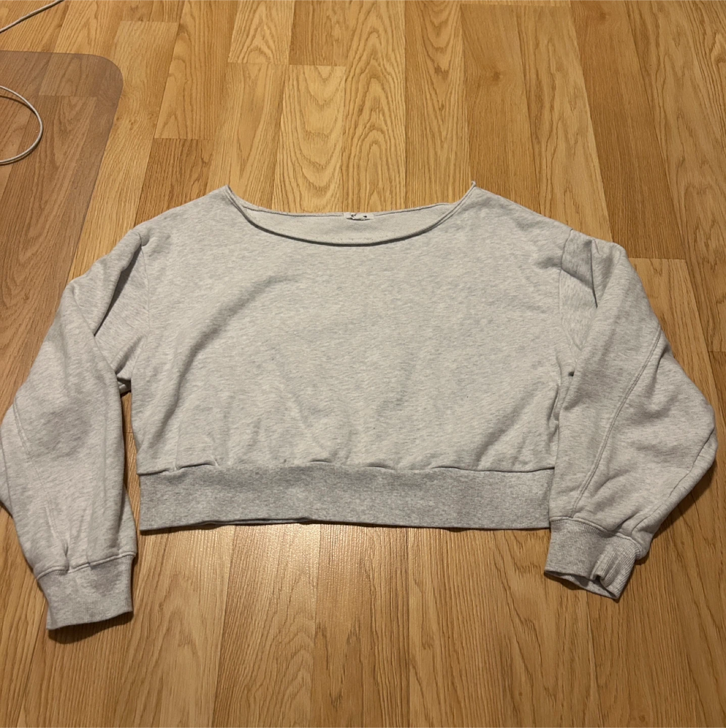 Garage Grey Off the Shoulder Sweatshirt TG/XL