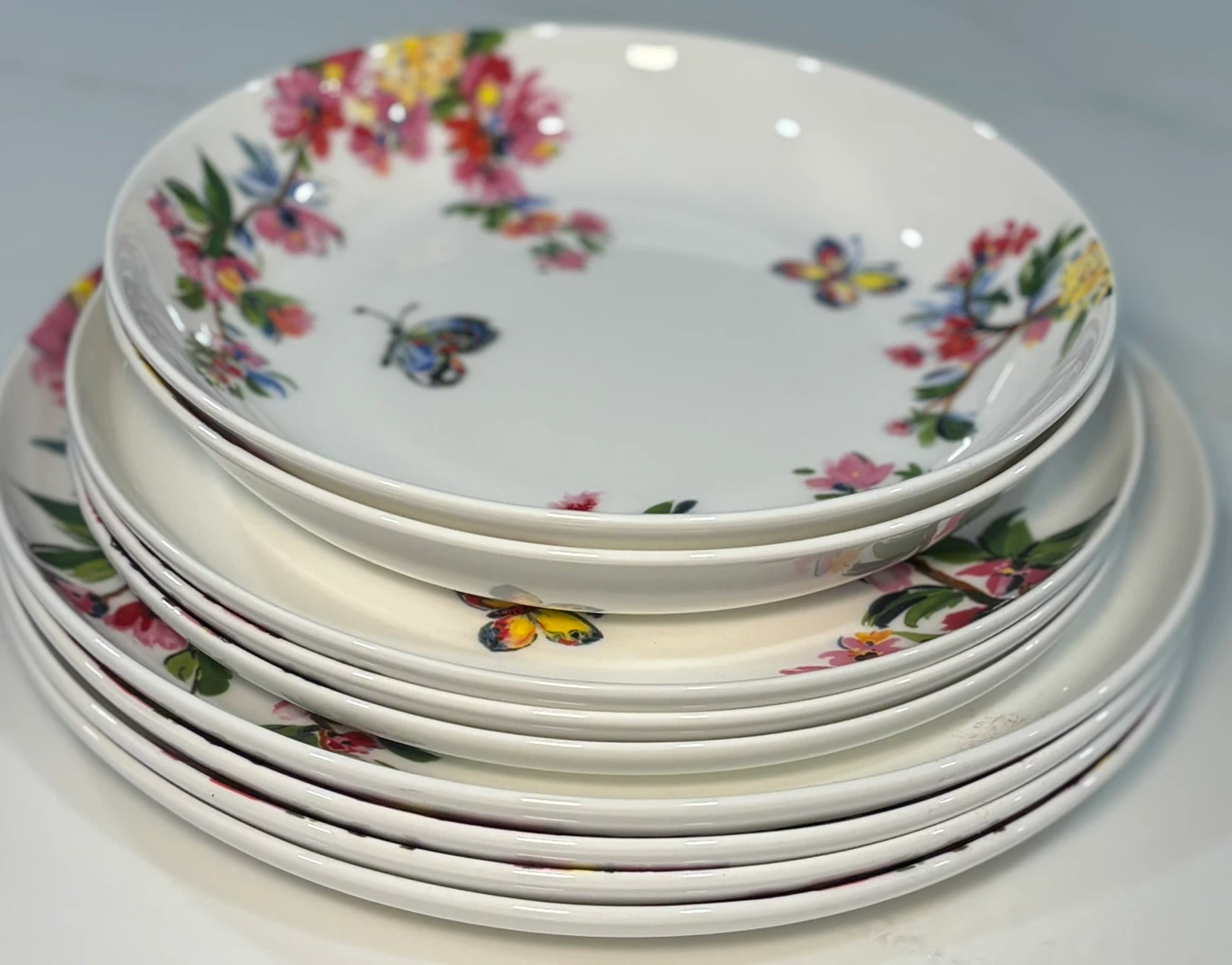 Mikasa Butterfly Garden Bone China Plates Set