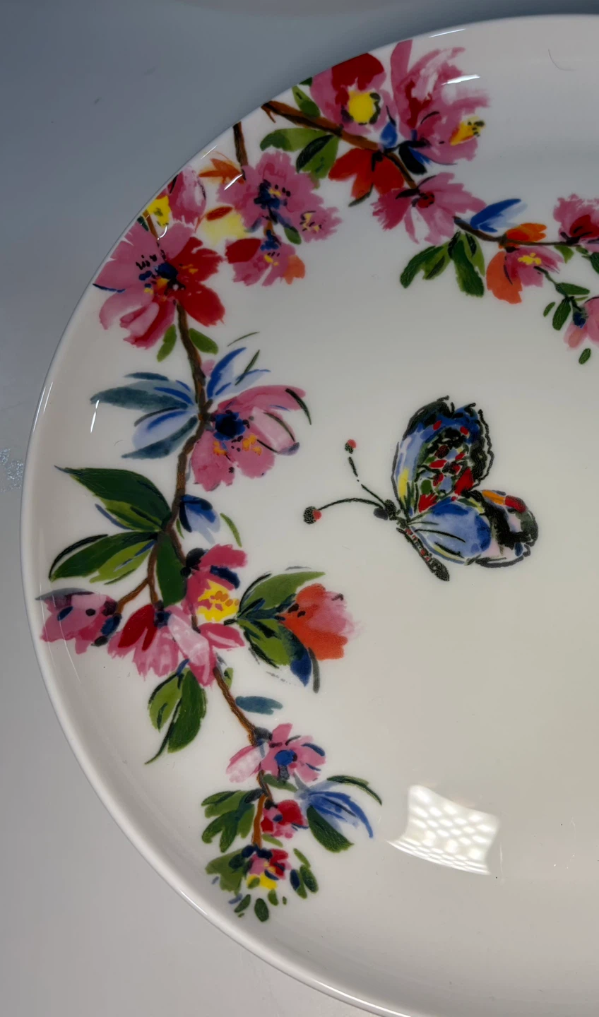 Mikasa Butterfly Garden Bone China Plates Set - photo 5