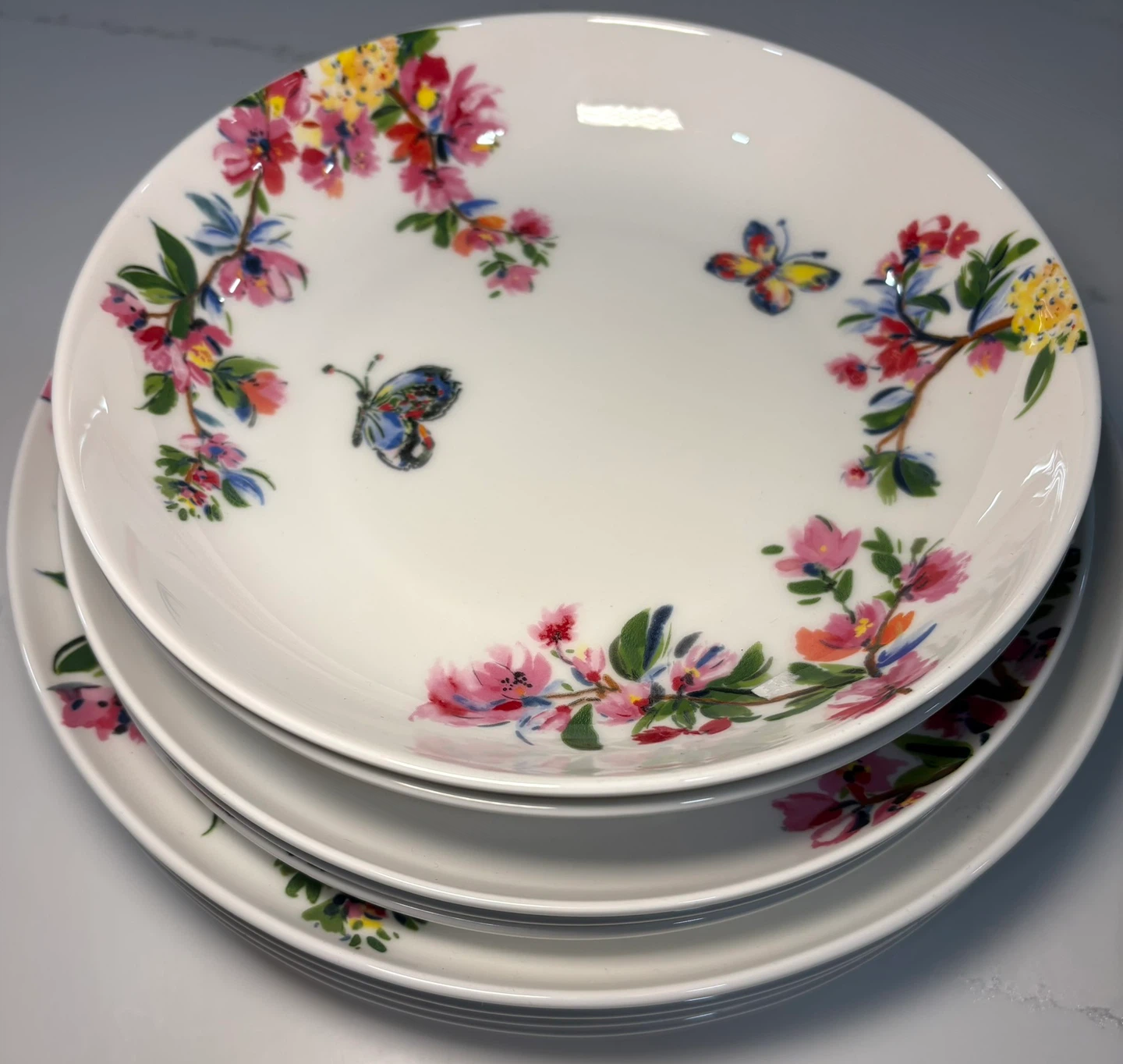 Mikasa Butterfly Garden Bone China Plates Set - photo 2