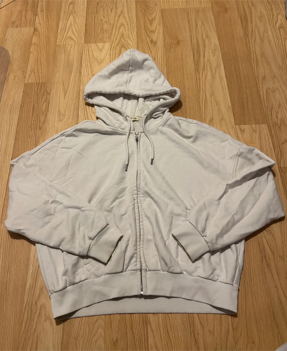 Garage White Zip-Up Hoodie