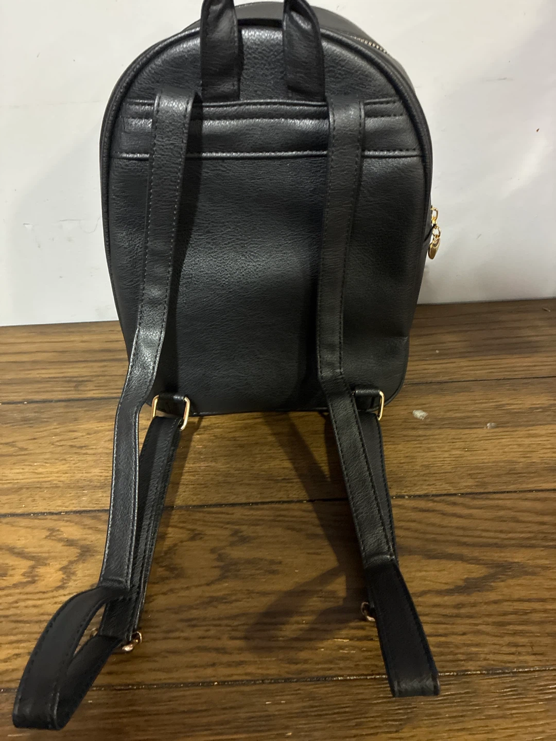 Black Quilted Heart Mini Backpack - photo 3