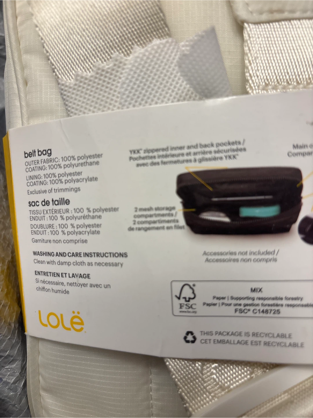 Lole Handwarmer Belt Bag - White - photo 2
