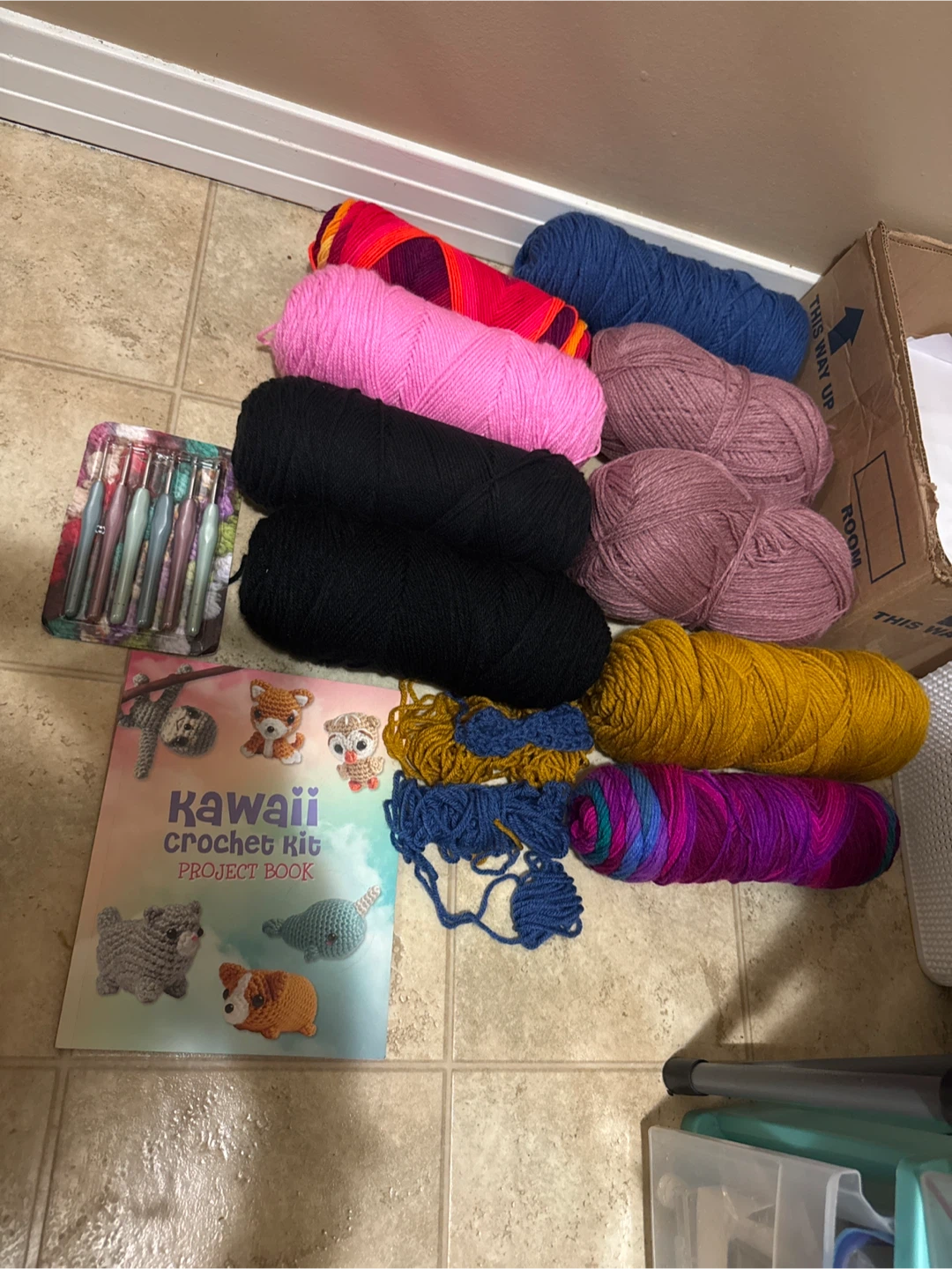 Acrylic yarn & crochet supplies