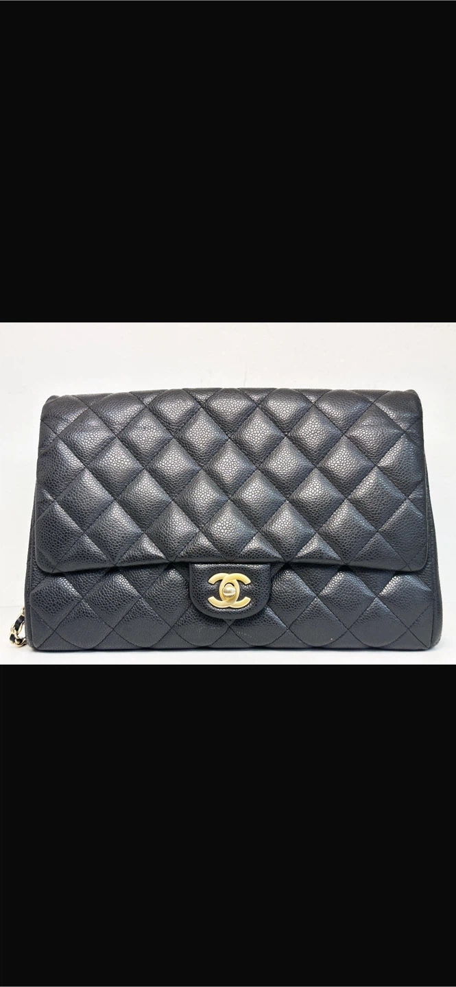 Chanel Quilted Caviar Leather Flap Bag