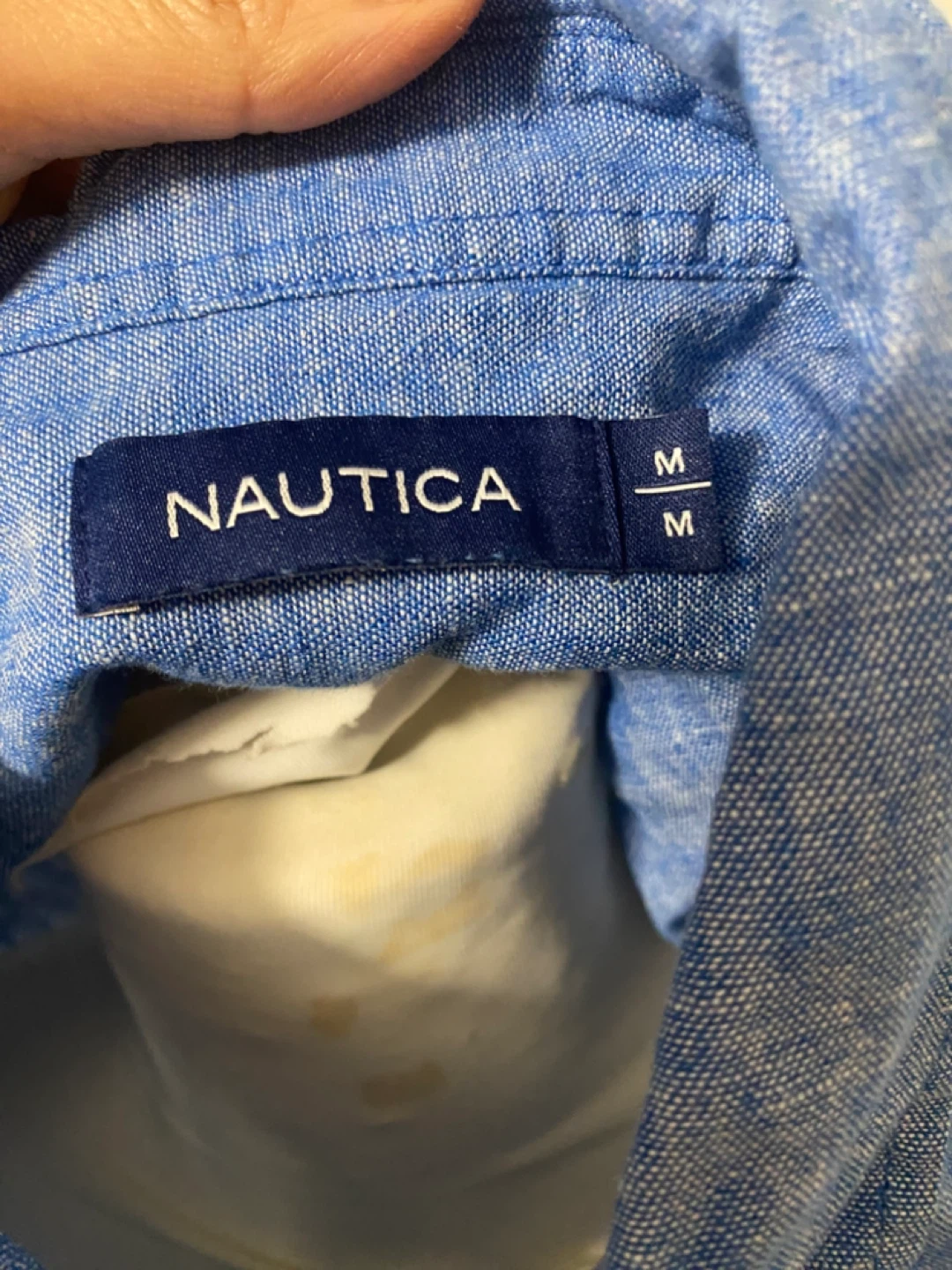 BNWT Nautica Men's Blue Short Sleeve Button-Up Shirt - photo 2