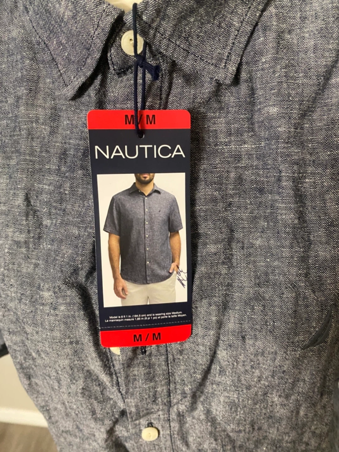 BNWT Nautica Men's Short Sleeve Button-Up Shirt - photo 2