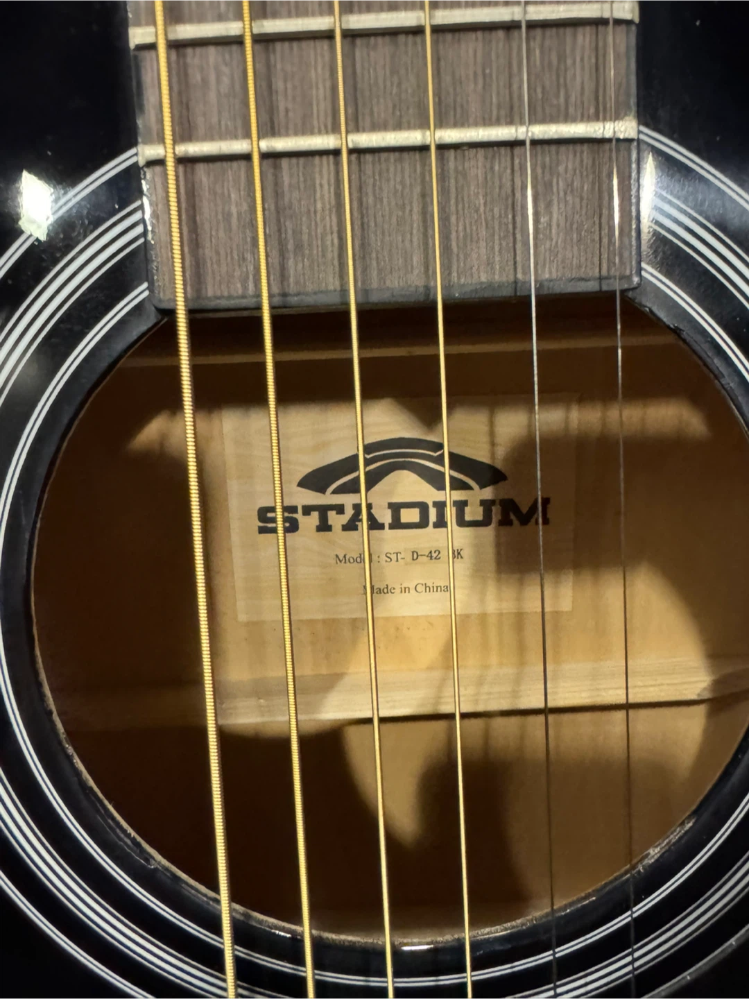 Black Acoustic Guitar - Great for beginners! - photo 4