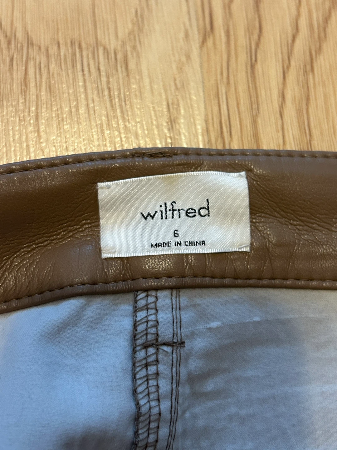 Aritzia Faux Leather Pants - Size 6 - photo 3