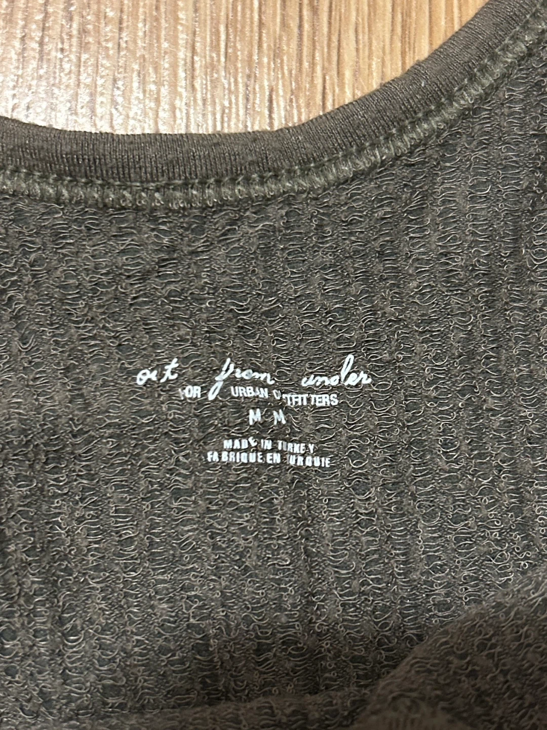 Urban Outfitters Ribbed Tank Top - Olive Green - Medium - photo 2