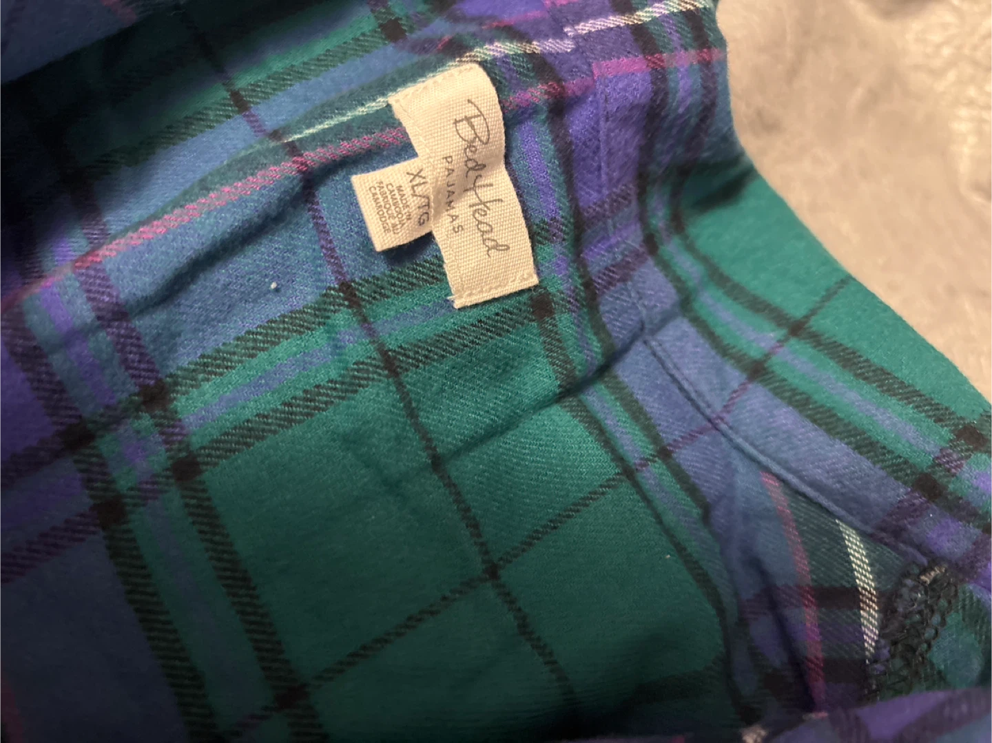 BedHead Pajamas Plaid Flannel Sleepwear Set XL/TG - photo 2