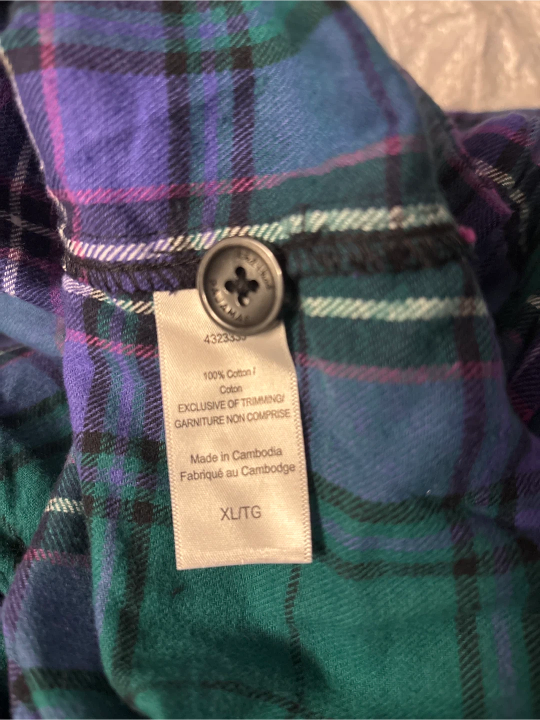BedHead Pajamas Plaid Flannel Sleepwear Set XL/TG - photo 3
