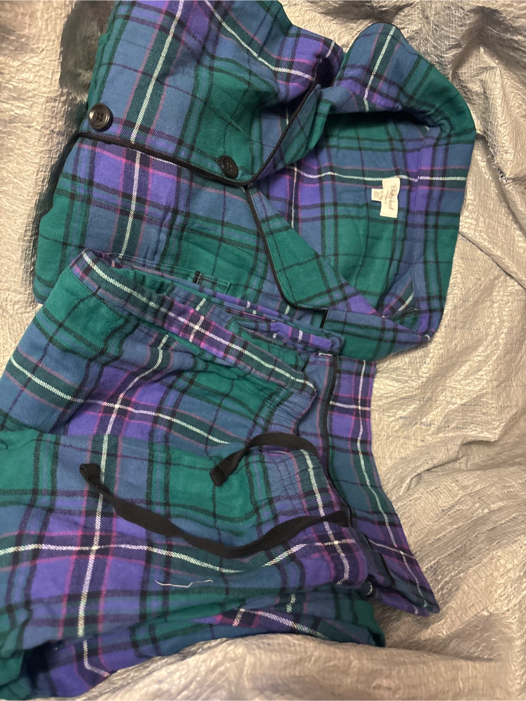 BedHead Pajamas Plaid Flannel Sleepwear Set XL/TG
