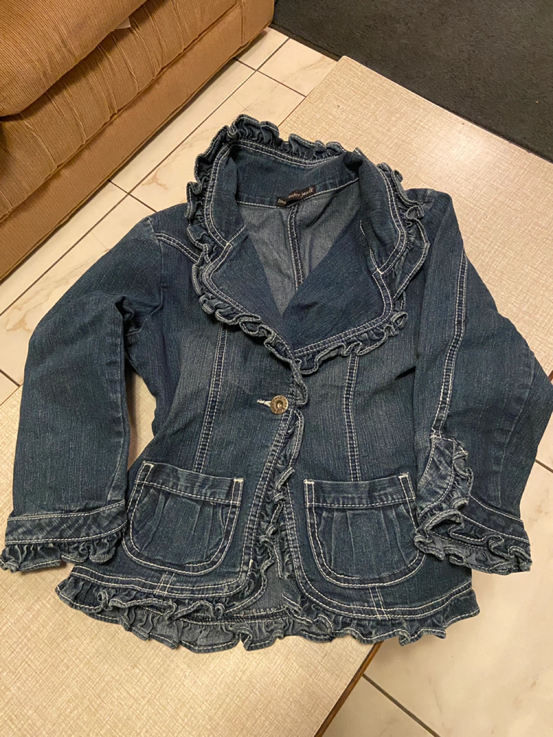 Ruffled Denim Jacket