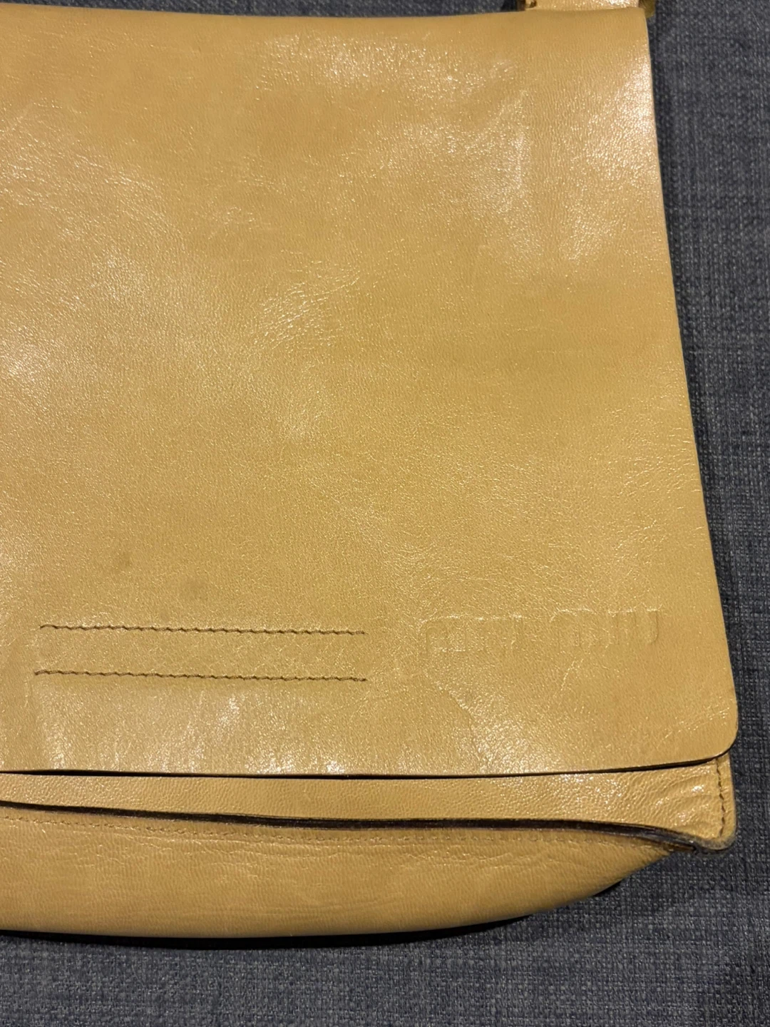 Miu Miu Leather Messenger Bag - photo 5