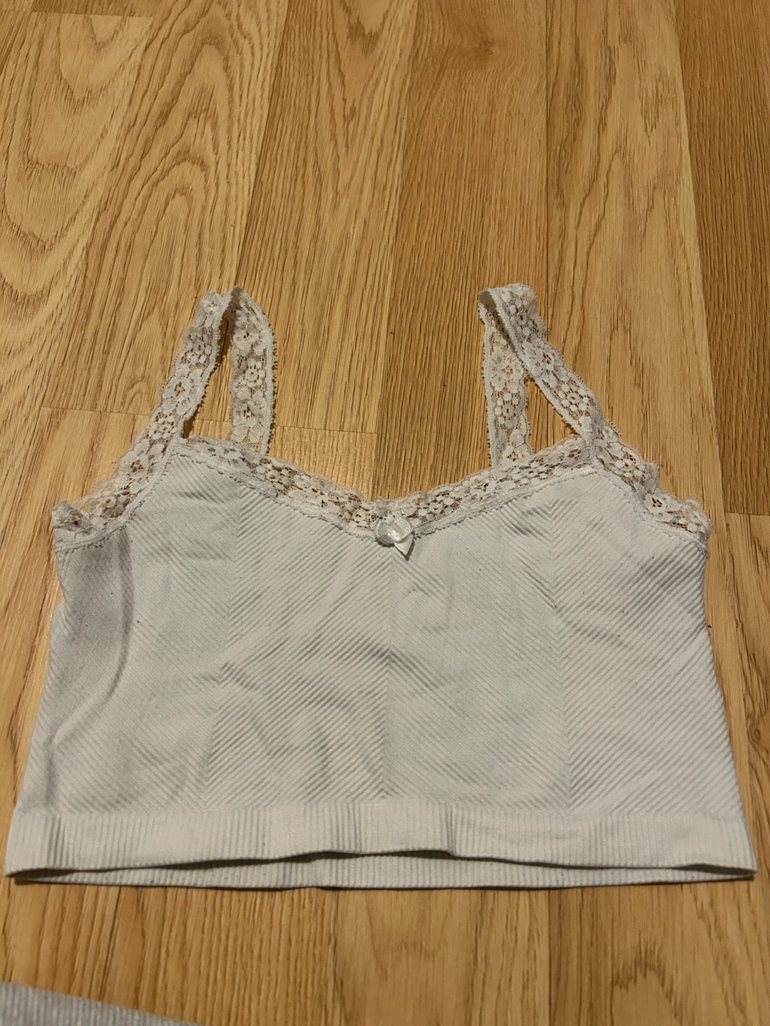 Urban Outfitters White Lace Trim Tank Top M/L