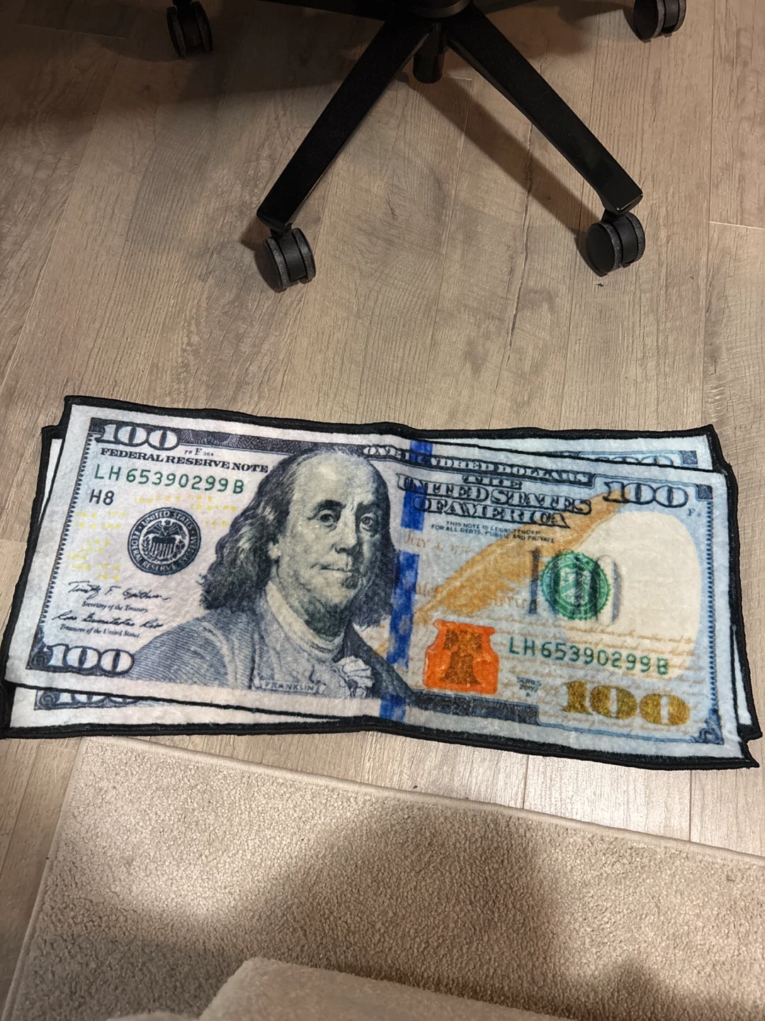 One Hundred Dollar Bill Area Rug