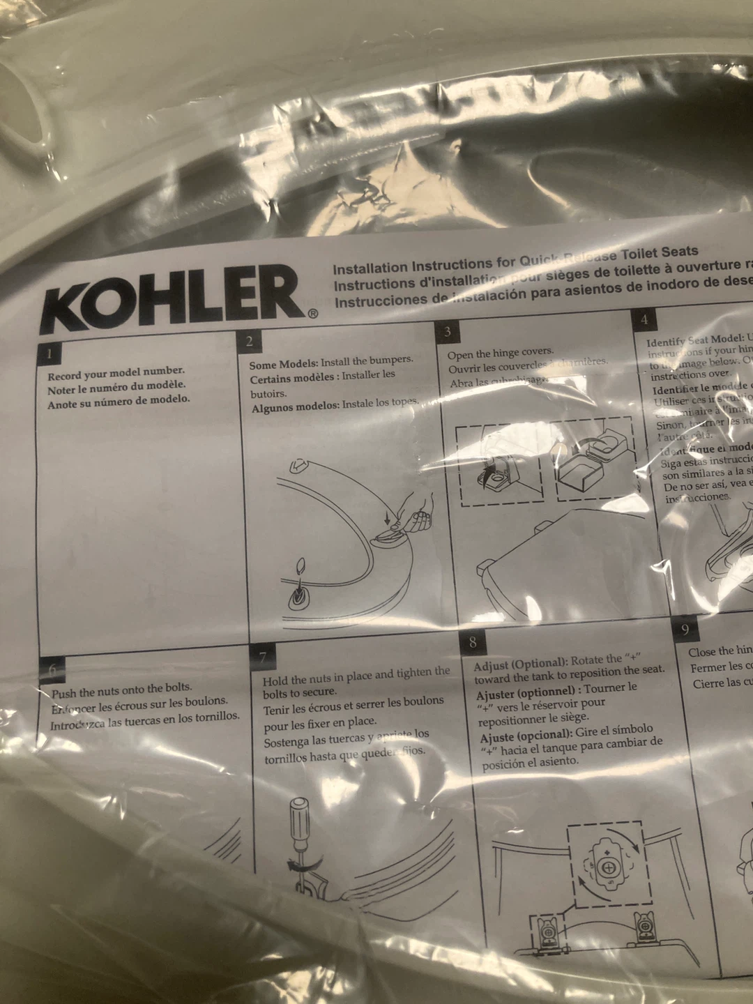 Kohler Cachet QC Toilet Seat Assembly White - photo 2