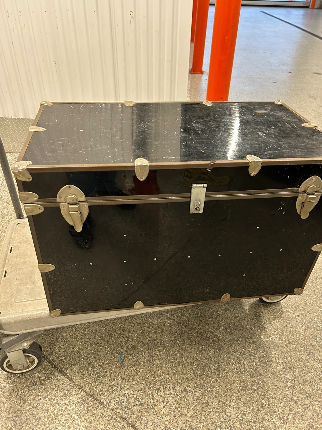 Vintage Black Storage Trunk