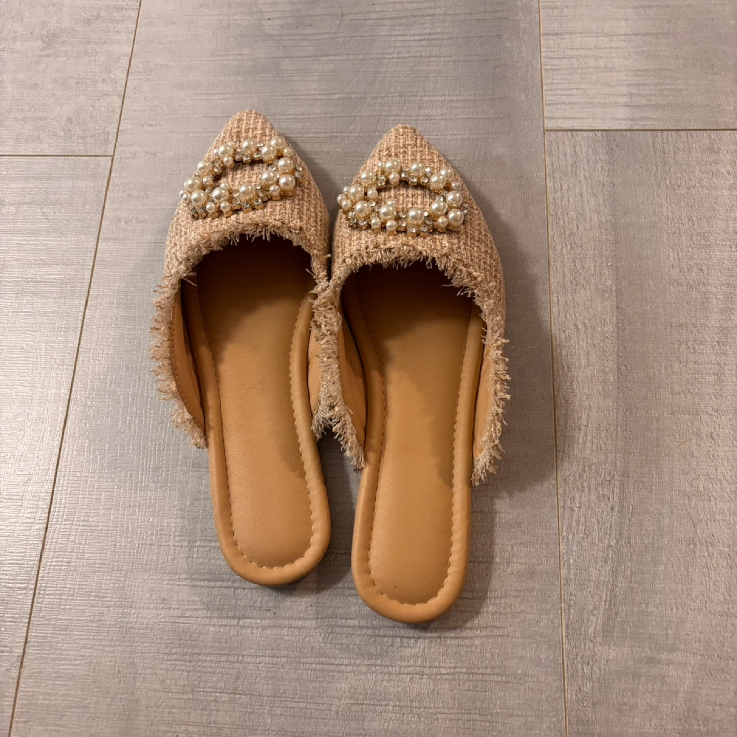 Women's Pearl Embellished Mules - Size 36 - photo 2