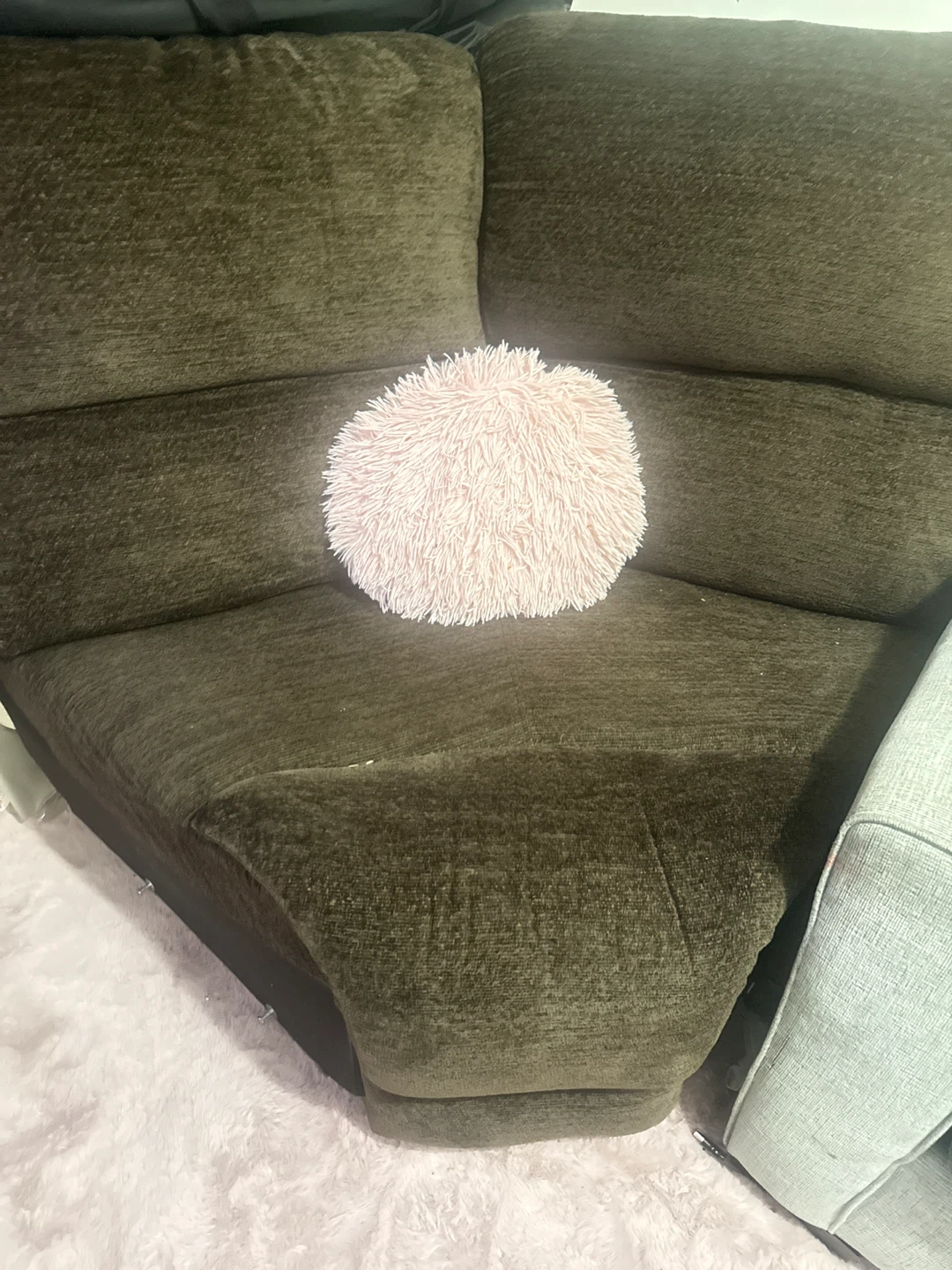 Fluffy Round Throw Pillow
