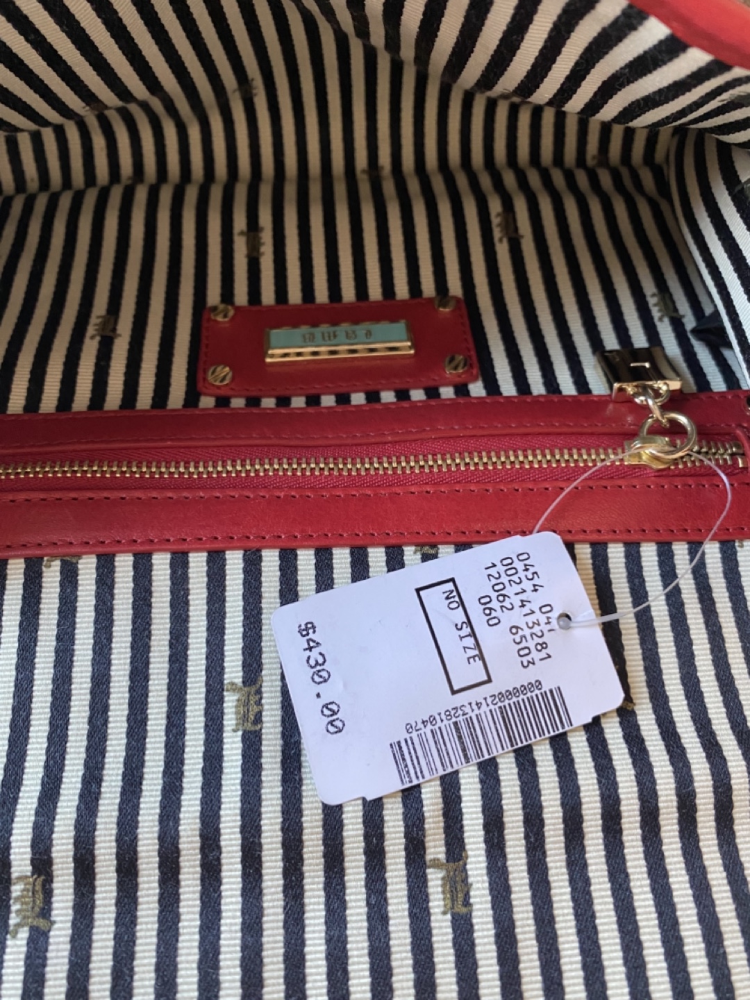 L.A.M.B by Gwen Stefani RED Genuine LEATHER CLUTCH - photo 4