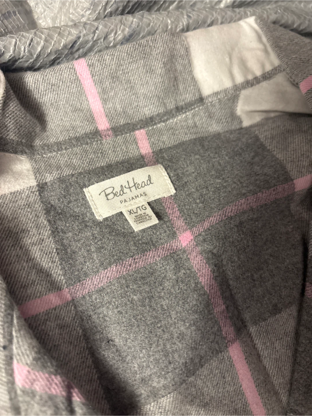 NWOT BedHead Pajamas Plaid Flannel Sleepwear Set XL/TG - photo 2